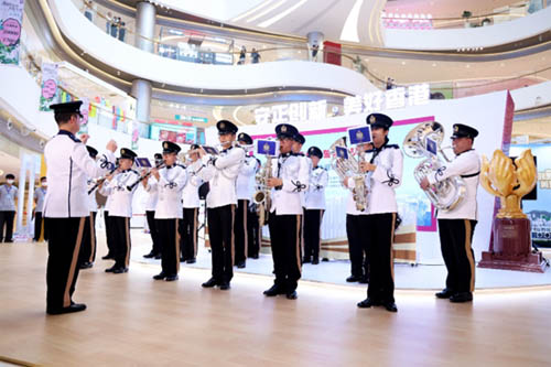 香港警察乐队在展览开幕式演出2