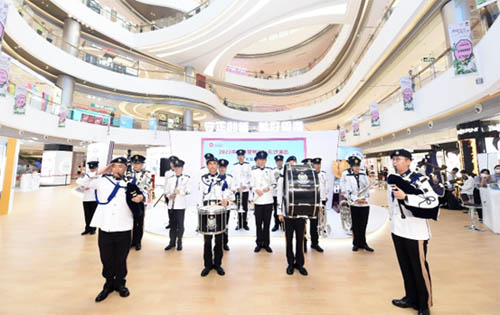 香港警察乐队在展览开幕式演出3