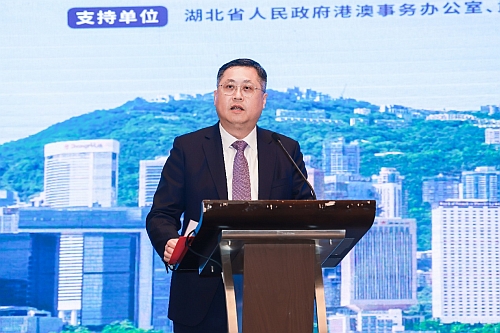 照片一：驻武汉办主任郭伟勋致辞