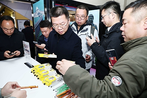 怀化市民观看展览