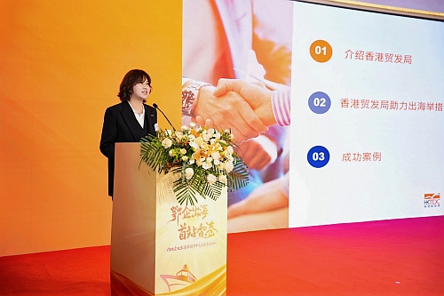 贸发局华中代表吴潇潇演讲